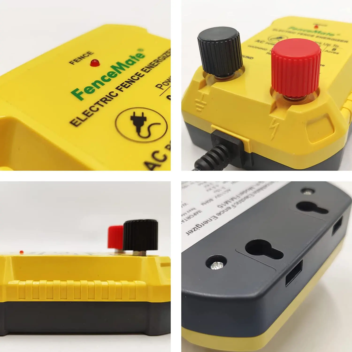 FenceMate Fence Energizer with AC Power up to 2 Miles / 8 Acres, Charger for Containment of Livestock