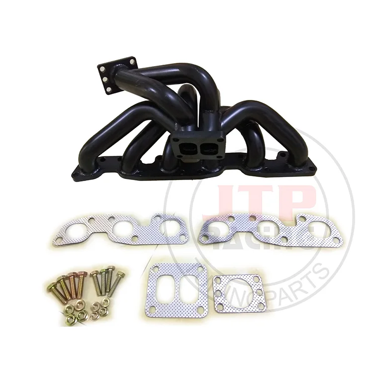 
Top mount Exhaust manifold Skyline GTR R32 R33 R34 RB26DET RB26 T4 turbo manifold,with gaskets and bolts 3mm thick Black coat 