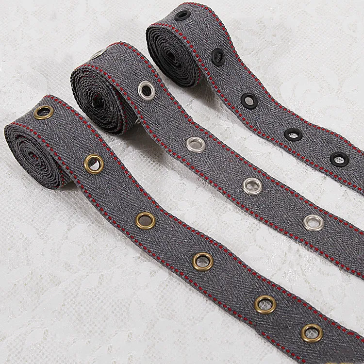 Cheap price wholesale eyelet trim tape in stock Eyelet belt