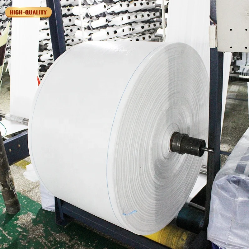 100% Polypropylene Woven Bags Roll PP Woven Fabric Roll PP Woven Sack Roll For Making Bags