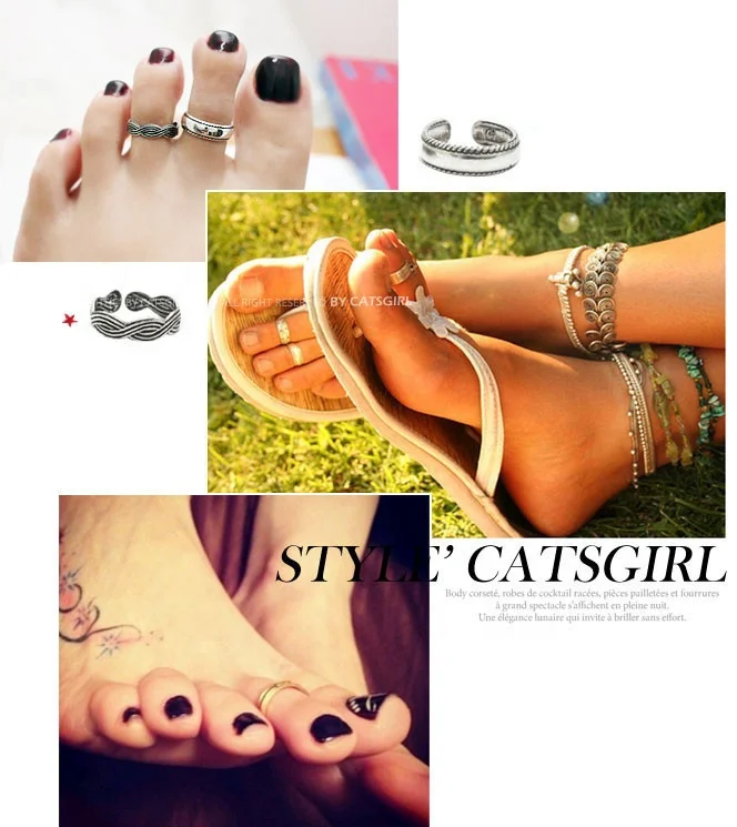 
Korean celebrity fashion toe ring with the same style 