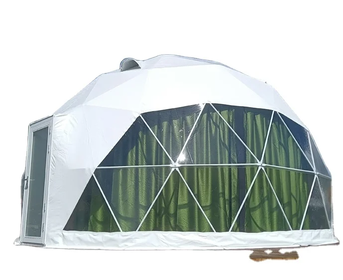 Luxury Roof Pvc Heated Eco Prefab Transparent Geodesic Dome Hotel Glamping Tent House Desert Round Dome Tent for Camping
