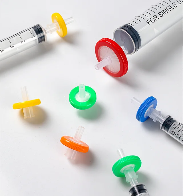 Syringe filter membrane disposable filter pes Nylon MCE Hydrophobic PTFE Hydrophilic PTFE syringe filter