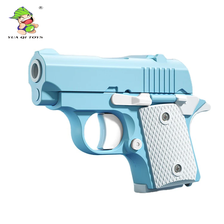 YQ Tiktok 2023 Hot Sell Carrot Guns Mini M1911 Toy Gun 3D Printed Blowback Gun For Children
