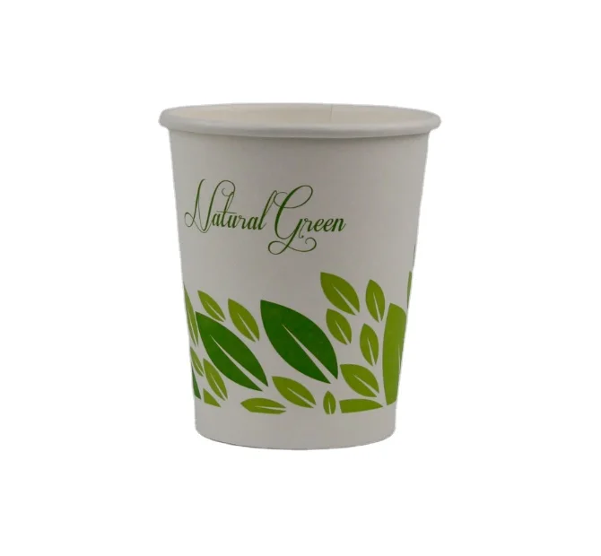 Biodegradable Full Compostable Material Tea Drink PLA Single Coated Paper Cup For Supermarket