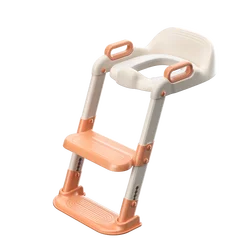 Training Child Toilet Seat With Ladder Chair Folding step stool Baby Child Cute Potty Training Seat With Anti-slip Pads