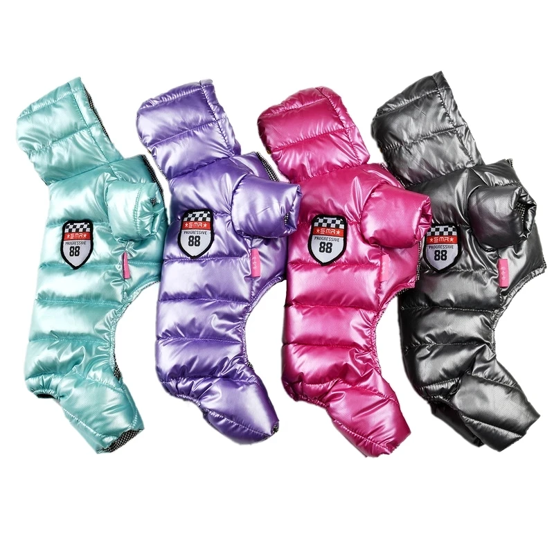 Осенне-зимняя одежда для собак теплое пальто с капюшоном куртка маленьких водонепроницаемые комбинезоны щенков чихуахуа