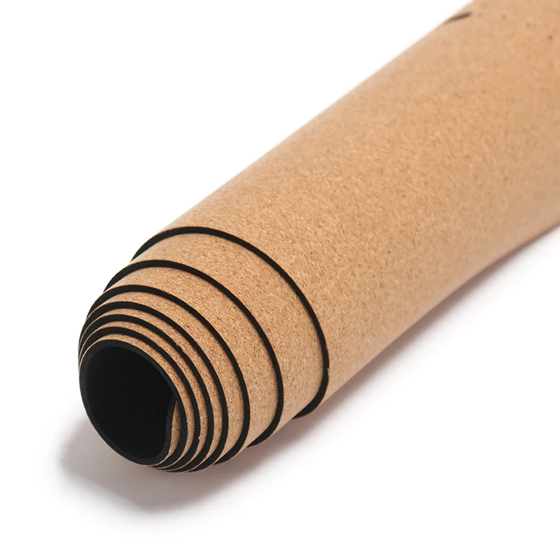 Hot Sale Custom Printed Foldable Yoga Mats Anti Slip Eco Friendly Natural Cork Rubber Yoga Mat Block Wheel Bag Yoga Mat Sets