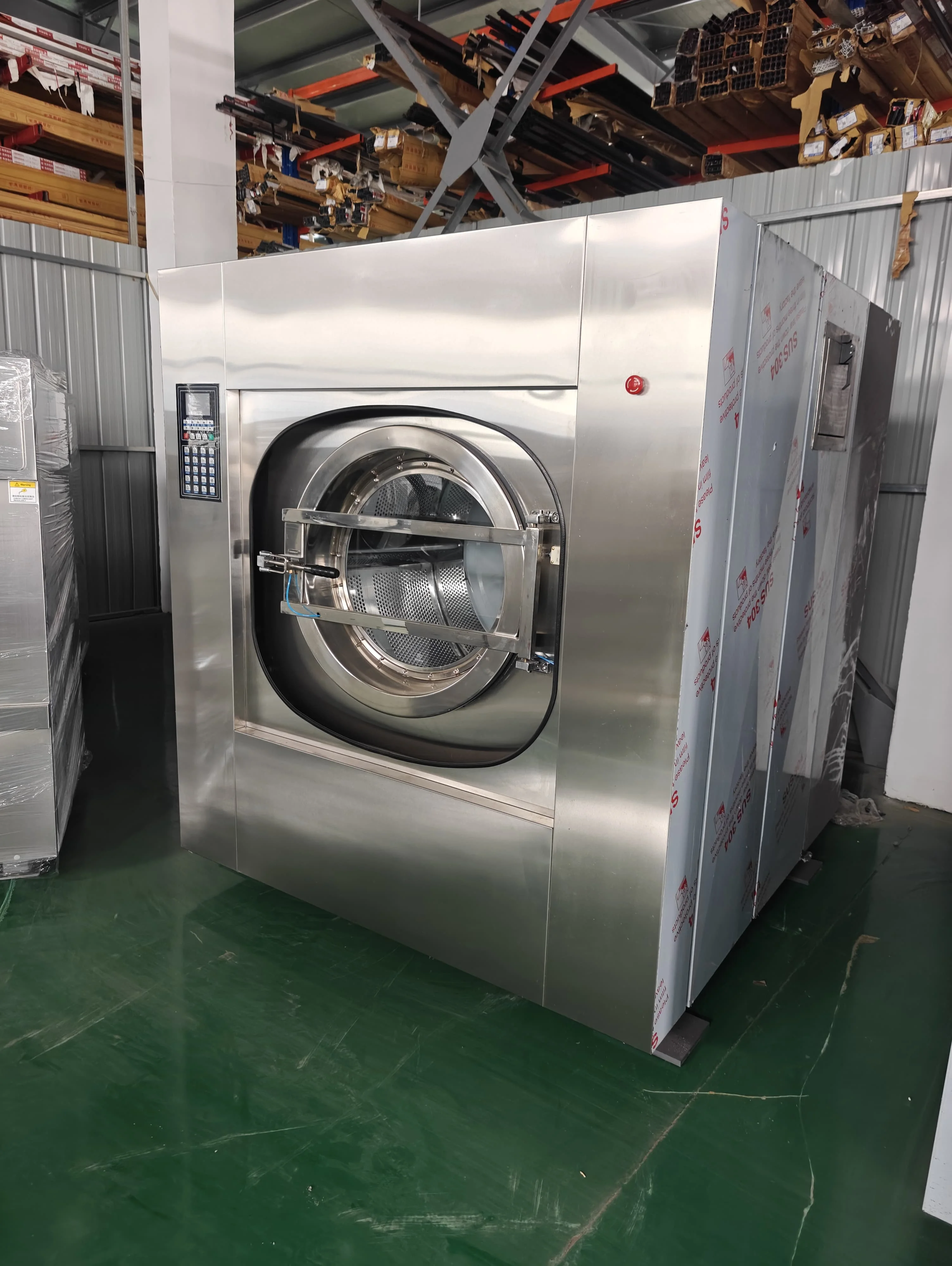 100kg Electric Heating Industrial Washing Machine New Condition Carpet Fabric Cleaning Equipment Motor Engine Textile Core