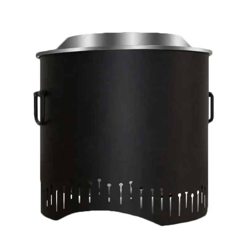 2022 Открытый Портативный непригорающий бездымный противень для костра дровяной печи из нержавеющей стали костер походная печка