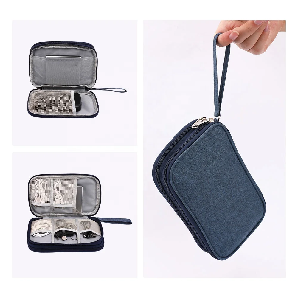 Multifunctional Nylon Fabric Mobile Power U Disk Storage Bag Hard Drive Case Tool Organizer