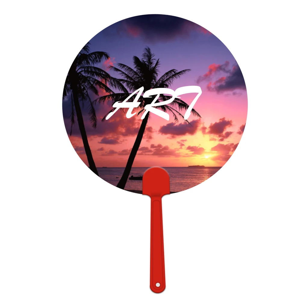 plastic hand fan custom personalized shape and design DIY Promotional advertising fans