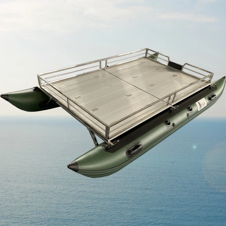 Lure Fishing  PVC pontoon catamaran inflatable boat