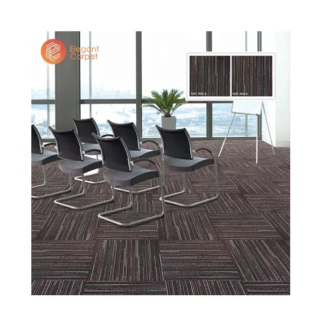 office hotel restaurant carpet polypropylene / nylon fire proof carpet tile