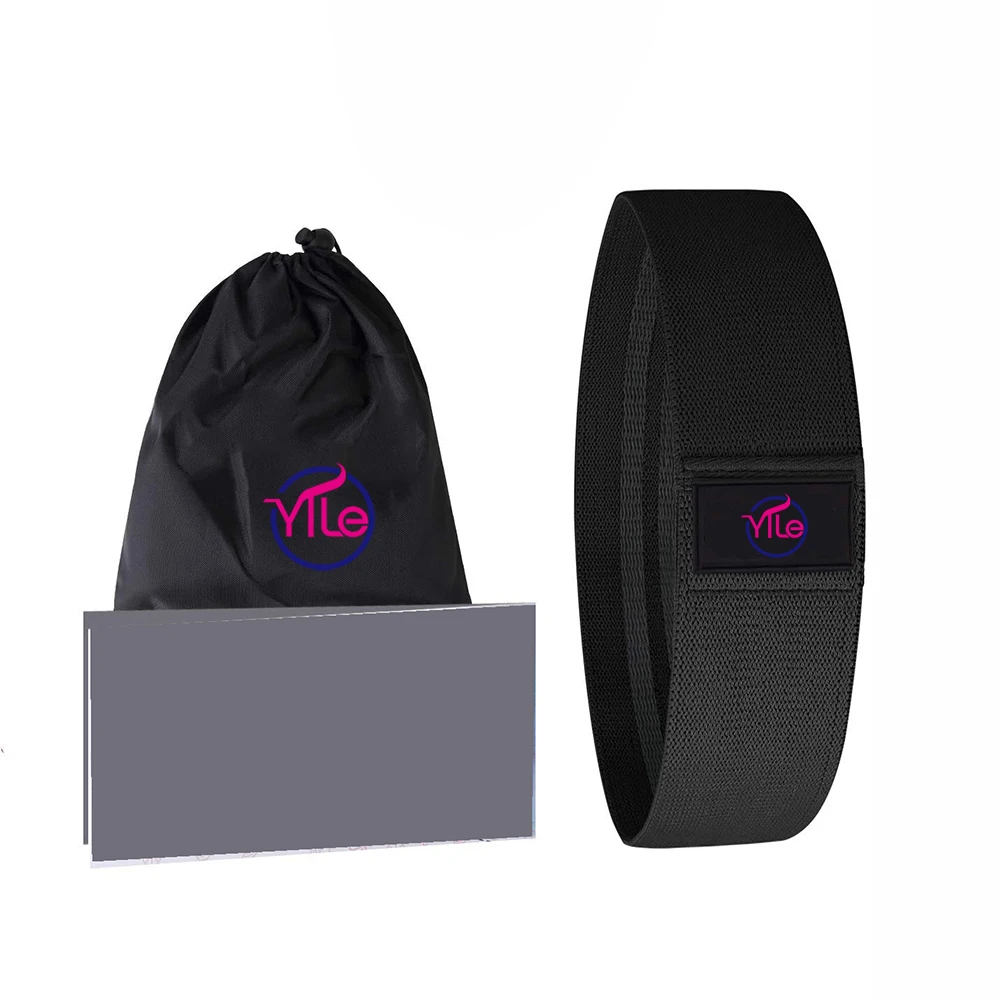 Private label yoga pilates fabric cotton latex resistance bands for hip