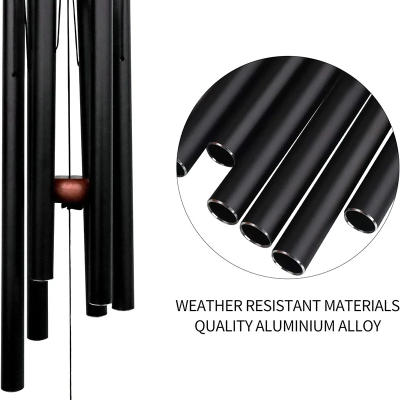 Wind Chimes for Outside with Wood Catcher 37 Inches Large Aluminum Windchimes Outdoors Chime