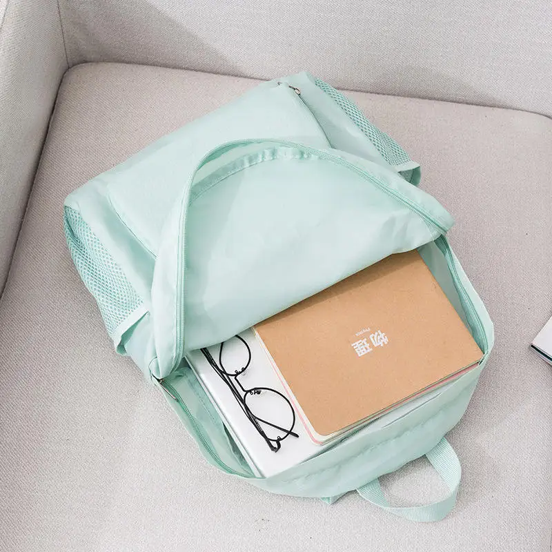 New stylish college laptop book backpack custom cheap large capacity teen backpack for woman