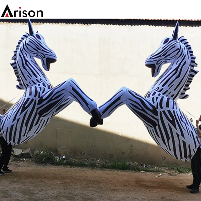 LED light bar pub club inflatable zebra inflatable horse for stage decoration animal inflatables