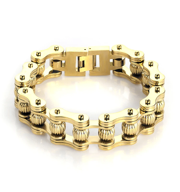 Wholesale China Manufacturer Vendor Hiphop Stainless Steel Motorcycle Bracelet
