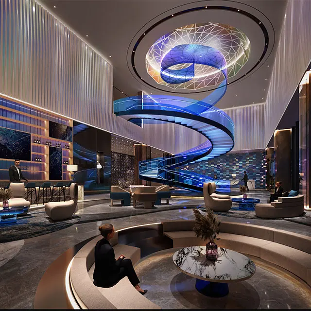 Профессиональные архитектурные 3d-идеи дизайна интерьера отель/отель