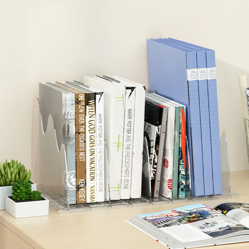 Adjustable Acrylic Clear Bookshelf  Shelf Divider For Closet Handbag Storage Organizer In Home