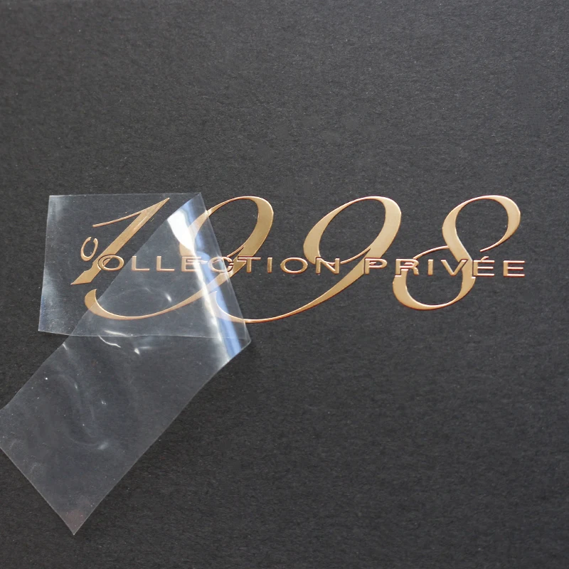 Customized electroplating mirror glossy gold metallic logo stickers