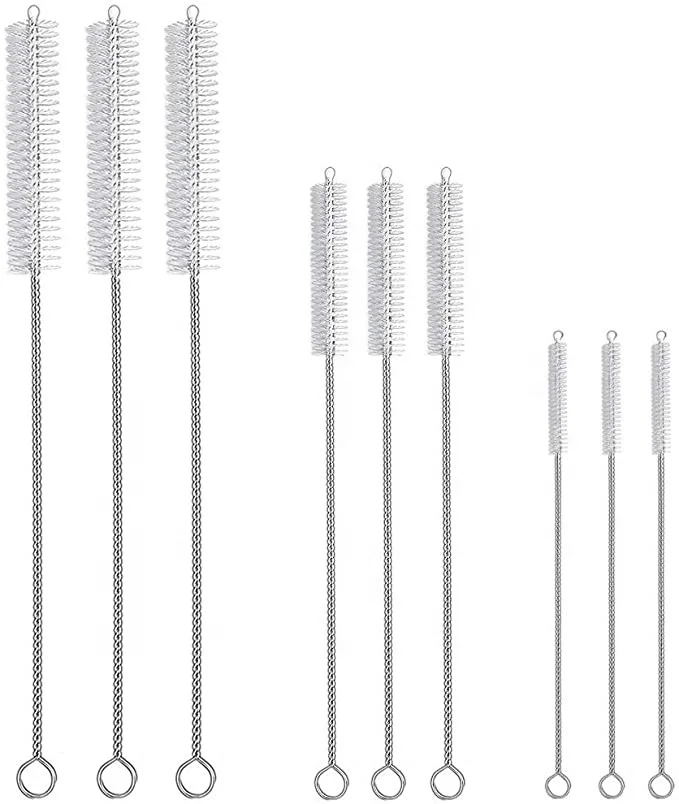 Reusable Hot Sale Cleaning Brush for Many Types Of Drinking Straw Stainless Steel Wash Drinking Pipe Straw Brush