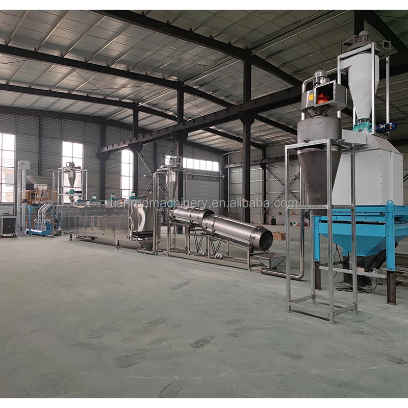 floating sinking fish Pet Feed Pellet Production Line Automatic Dog Food Processing Making Machine With Twin Screw Extruder