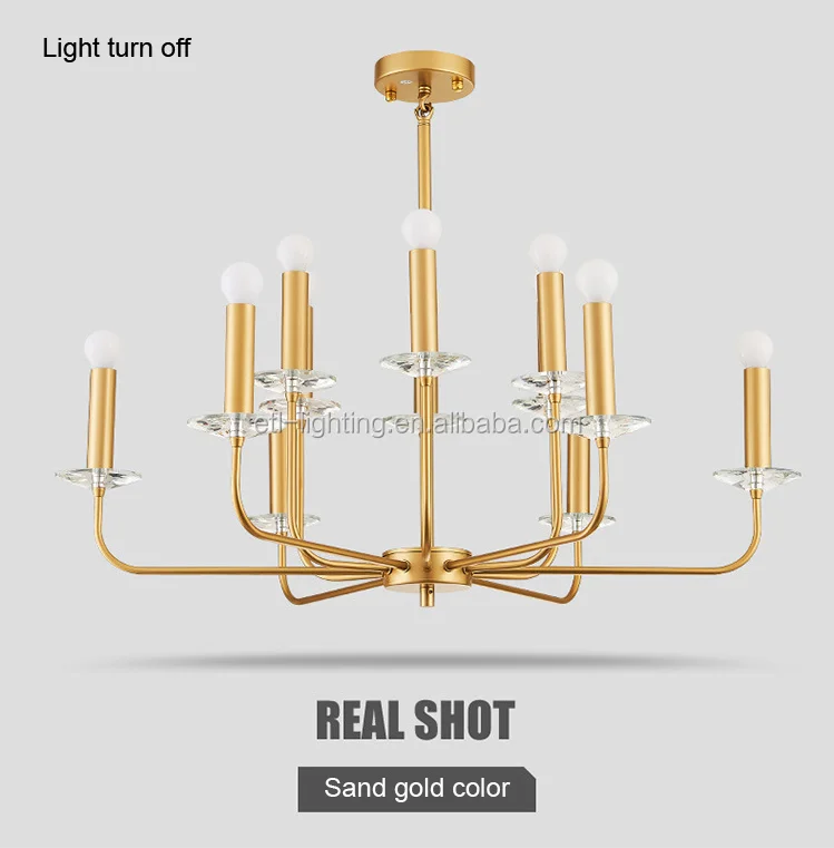 America candle chandeliers lighting modern gold pendant light chandelier for home and villa ETL89132