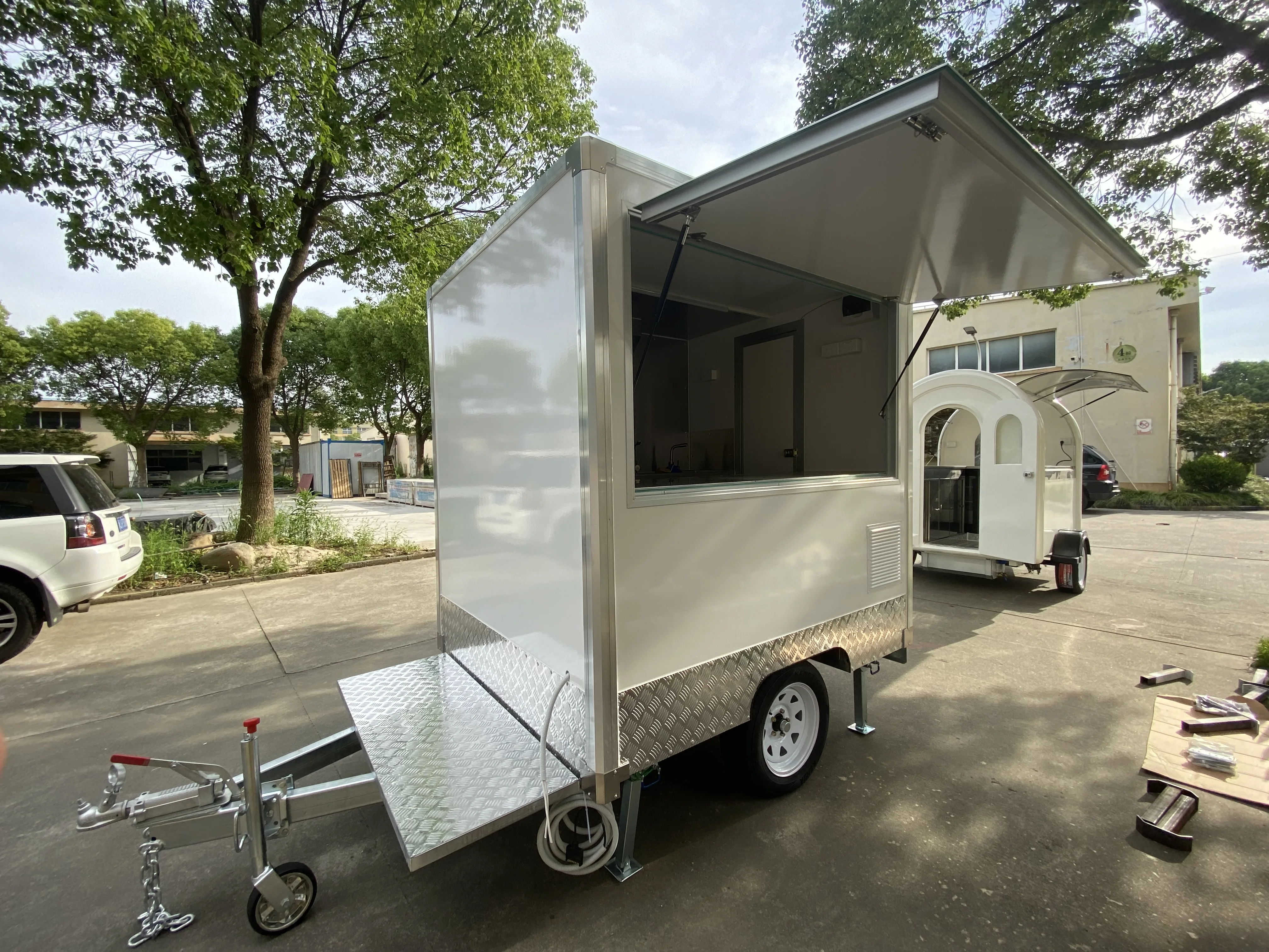 12 foot commercial food vehicle licensed street mobile food truck pusher fast food trailer for sale worldwide