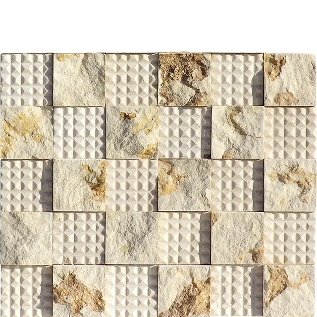 Yellow Sunny Beige marble 30x30 background wall tile decorative mosaic