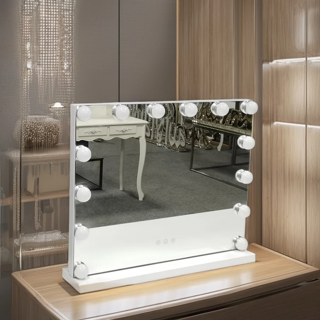 14 Dimmable LED Lighted Touch Switch Adjustable Hollywood Style Makeup Mirror Dressing Mirror with 10X Magnifying Feature