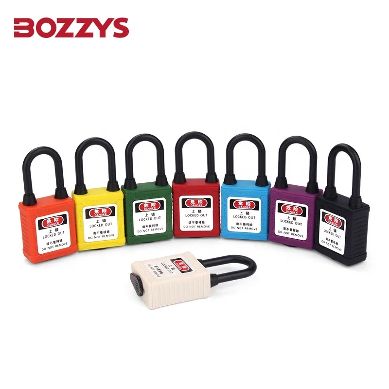 38MM Safety Isolation Nylon insulated Dust-Proof Padlock with Master Keyed Custom laser coding and label
