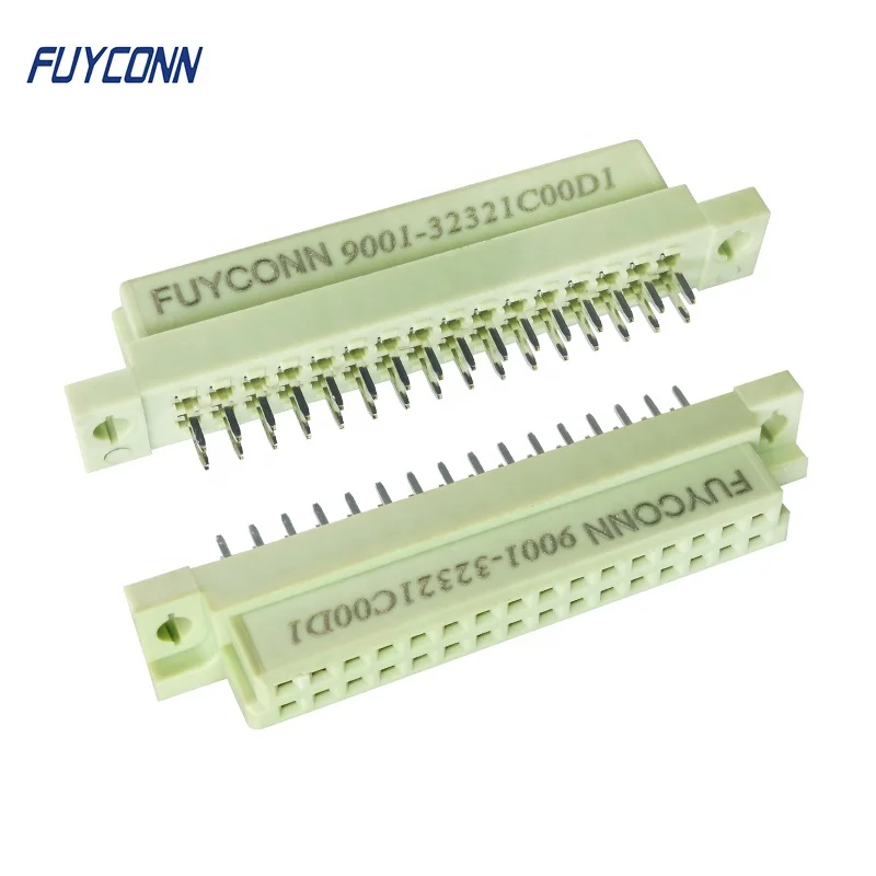 2.54mm 2 rows pcb vertical 2*16pin 32pin Female Euro 41612 Connector, Easy Type PCB straight 2 rows 32 pin DIN41612 Connector