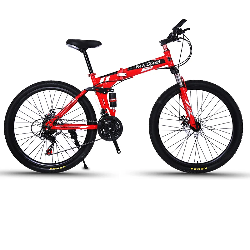 Manufacturers 26 inch 21 speed HIGH QUALITY full suspension frame aluminum Folding mountain bike bicycle