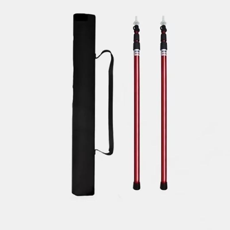 Outdoor Retractable Aluminum Ceiling Rod 2.3m-3m Adjustable 3-section Tent Door Bracket Portable Strut 30mm Thicker