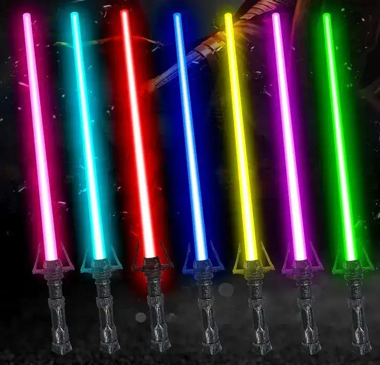 Factory Telescope Retractable Stretchable Light-saber Sound Kids Laser Sword Led Flashing Colorful Light Up Toy Swords