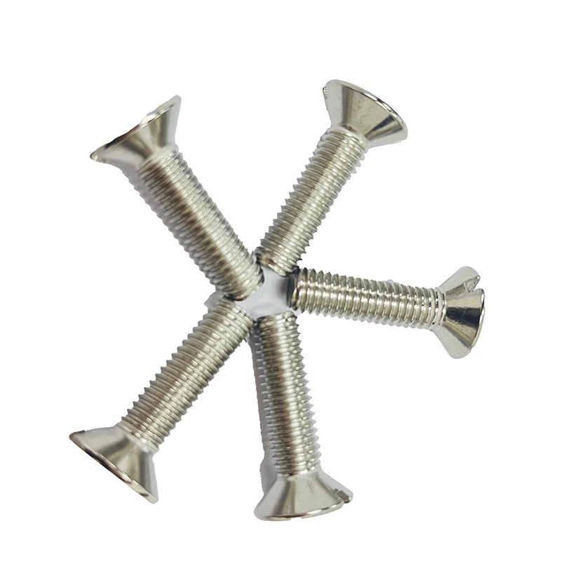 Hot Sell M3 M4 M6 Stainless Steel Slotted Screws Countersunk Screws