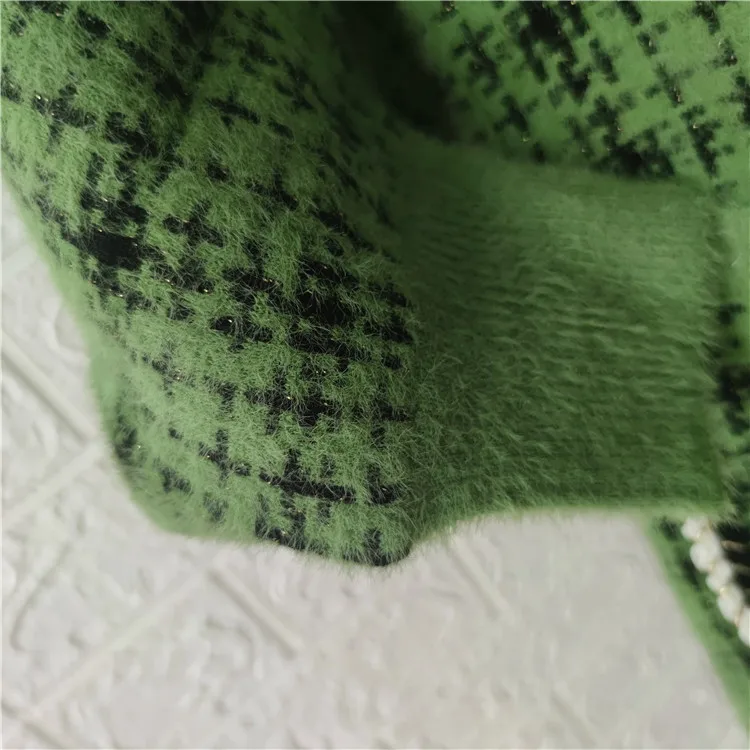 2022 New Luxury mink cashmere pocket Small Lattice tassel scarf winter warm cloak women Poncho shawl