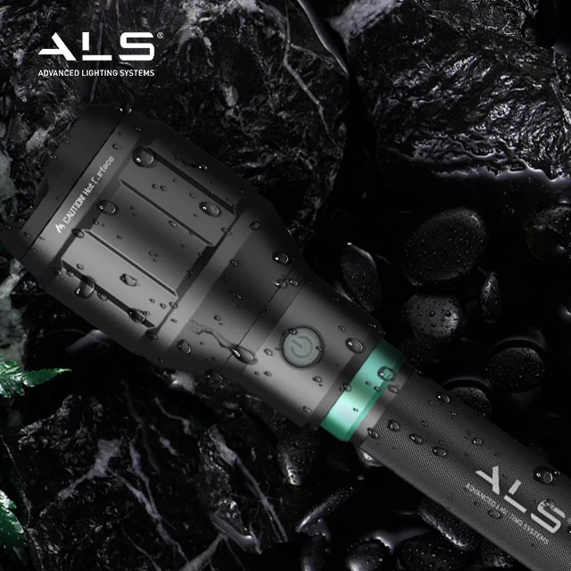 ALS 12000lumen Long Range Torch Light Rechargeable Waterproof Rescue Led Bright Flashlights
