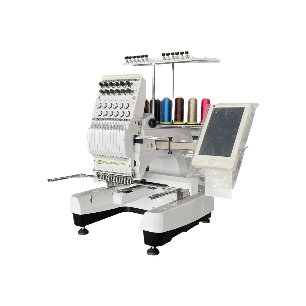 PROMAKER regular speed single head automatic color change 12/15 needles embroidery machines price