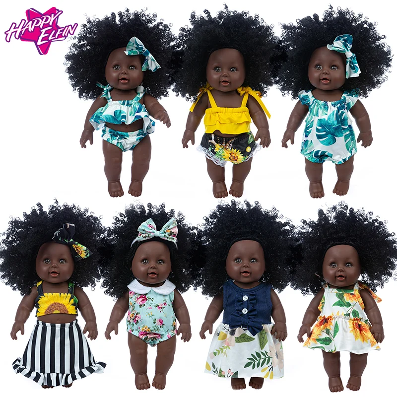 Top Sales 12 inch african american fashion black baby doll for girl doll manufacturer China Hot sale products