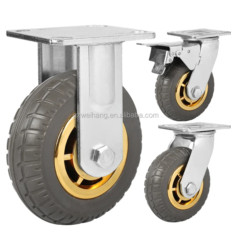  Weihang 8 дюймов heavy duty Универсальные резиновые ролики