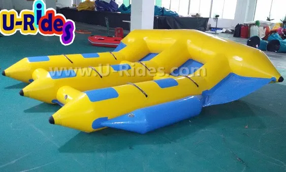 PVC airtight sea water sport games inflatable towable flying water tube towable boat inflatable flyfish  for water games