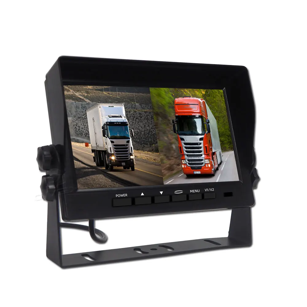 7 Inch TN/IPS Stand-Alone Dashboard LCD Car Monitor with Reverse Truck Screen Sunvisor Placement Rear View Car Video Monitoring