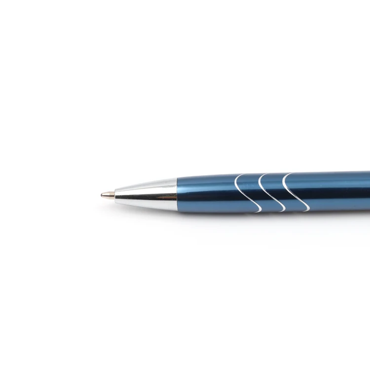
Best metallic promotion click metal ballpoint luxury aluminum pen with custom logo printed 