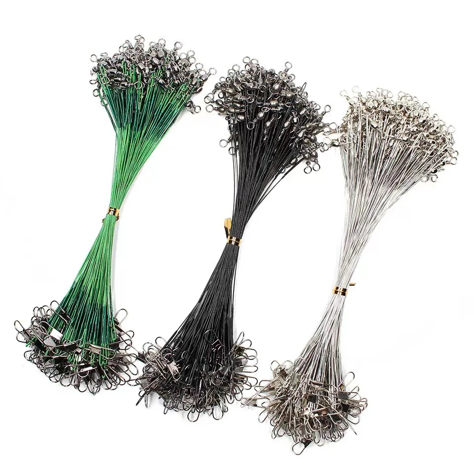 Byloo 20 шт./упак. анти-укус из нержавеющей стали лидер рыболовную леску линии с шарнирным соединением и оснастки