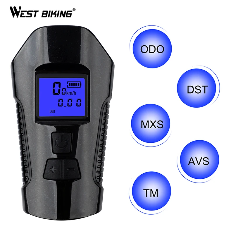 
WESTBIKING Waterproof Bike Headlight Electric Horn Bicycle Accessories MTB Wired Bicicleta Electrica USB Rechargeable Bell Light 