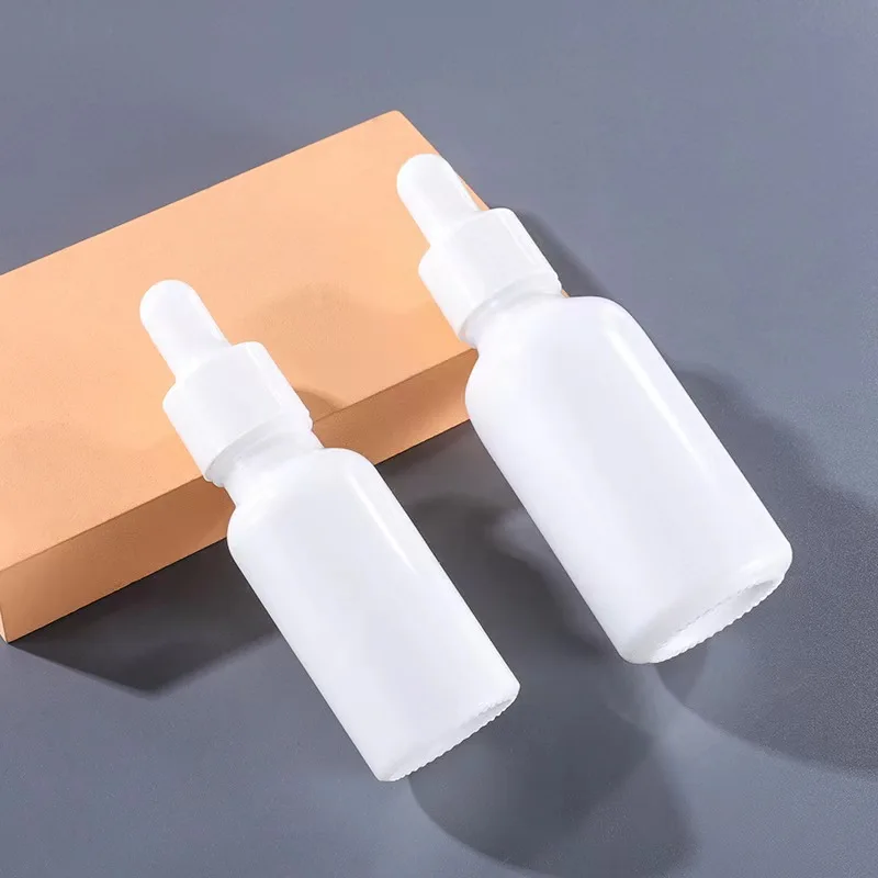 5Ml 10Ml 15Ml 30Ml 50Ml 50 Ml 100Ml Matt white Dropper Bottle Frosted Glass Bottle With Droplet