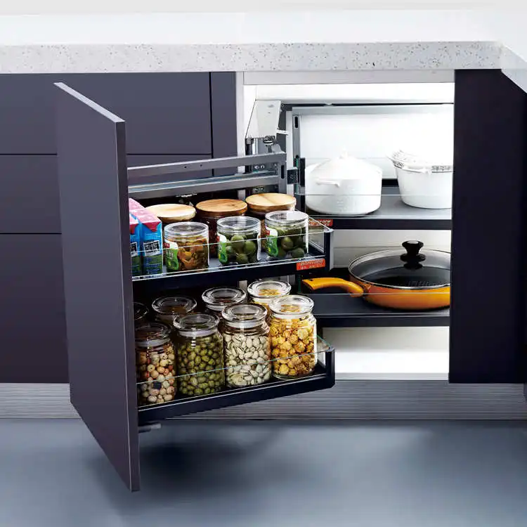 Kitchen Cabinet Drawer Magic Corner Pull Out Basket/ Magic Corner for Kitchen